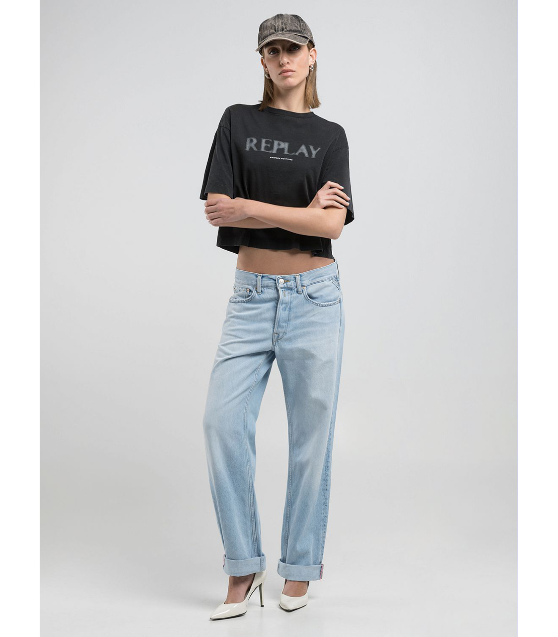 リラックスボーイフィットAUBRYテンセルコットンデニム 詳細画像 スーパーライトブルー 3